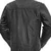Men’s Rocky Motorcycle Black Leather Jacket - Image 2