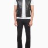 Men’s Roland Black Leather Biker Vest