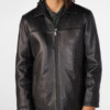 Men’s Rowan Zipper Leather Jacket With Thinsulate Lining
