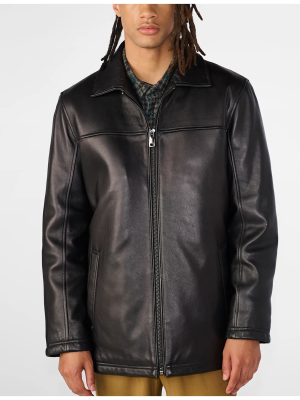 Men’s Rowan Zipper Leather Jacket With Thinsulate Lining