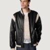 Men’s Sam Leather Black Varsity Jacket