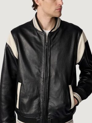 Men’s Sam Leather Black Varsity Jacket