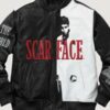 Men’s Scarface Tony Montana Black and White Leather Jacket