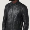 Men’s Seba Racer Black Jacket - Image 2