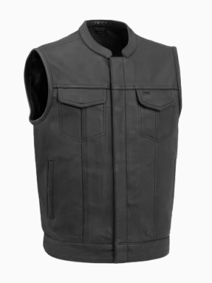 Men’s Sharp Shooter Motorcycle Leather Vest