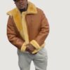 Men’s Shearling- B3 Cognac Brown Sheek Edition - Image 2