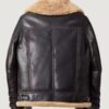 Men’s Shearling Black Coat B3 Bomber Jacket Short Fur Coat Fashion Motorcycle Jacket - Image 2