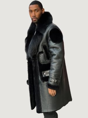Men’s Shearling Black With Crystal Fox No Hood