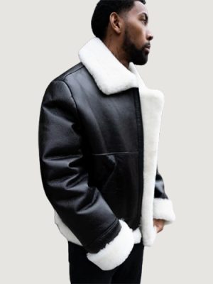 Men’s Shearling- Kanan B3 Black & White Jackets