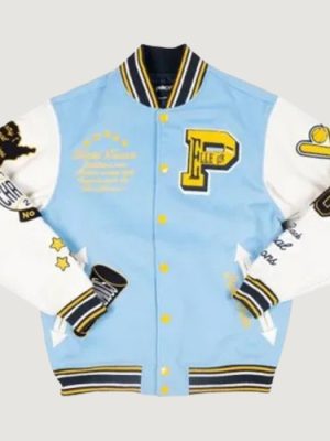 Men’s Pelle Pelle World Famous Blue Varsity Jacket