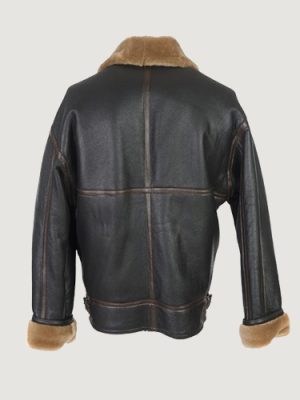 Men’s Sheepskin Flying Black Jacket B3