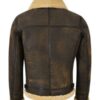 Men’s Sheepskin RAF Aviator Airforce Bomber Shearling Brown Leather Jacket - Image 2