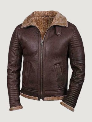 Men’s Sheepskin Shearling Brown Jacket