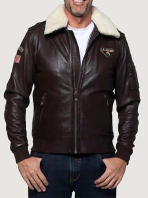 Men’s Steve McQueen Dark Brown Leather Jacket