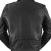 Men’s Superstar Motorcycle Black Leather Jacket - Image 2