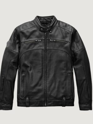Men’s Swingarm 3-in-1 Black Leather Jacket