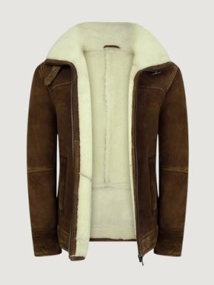 Men’s Tan Brown Shearling Sheepskin Jacket