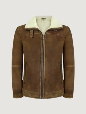 Men’s Tan Brown Shearling Sheepskin Jacket