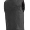 Men’s Texan Black Motorcycle Western Style Leather Vest - Image 2