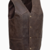 Men’s Texan Brown Motorcycle Western Style Leather Vest