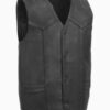 Men’s Tombstone Motorcycle Western Style Leather Vest