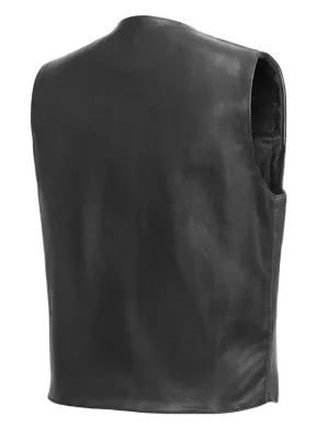 Men’s Tombstone Motorcycle Western Style Leather Vest