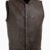 Men’s Top Rocker Motorcycle Leather Vest
