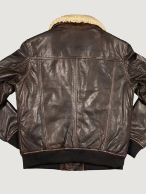 Men’s US Navi Tomcat Brown Leather Jacket