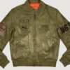 Men’s US Navy Pilot Leather Green Jacket