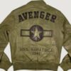 Men’s US Navy Pilot Leather Green Jacket - Image 2