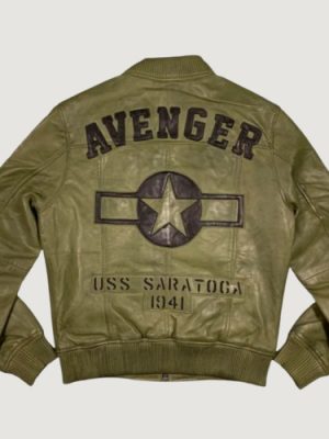 Men’s US Navy Pilot Leather Green Jacket