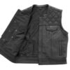 Men’s Sharp Shooter Motorcycle Leather Vest - Image 2