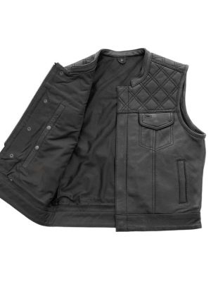 Men’s Sharp Shooter Motorcycle Leather Vest