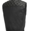 Men’s Upside Perforated Club Style Leather Vest - Image 2