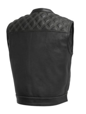 Men’s Upside Perforated Club Style Leather Vest