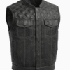 Men’s Upside Perforated Club Style Leather Vest