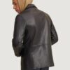 Men’s Vince Black Leather Blazer - Image 2