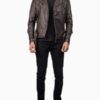 Men’s Vincent Brown Leather Biker Jacket