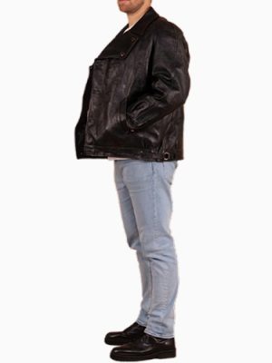 Men’s Vintage 80’s Biker Leather Black Sheepskin Jacket