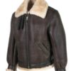 Men’s Vintage Brown B3 RAF Aviator Sheepskin Shearling Bomber Jacket - Image 2