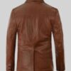 Men’s Western Brown Leather Blazer - Image 2