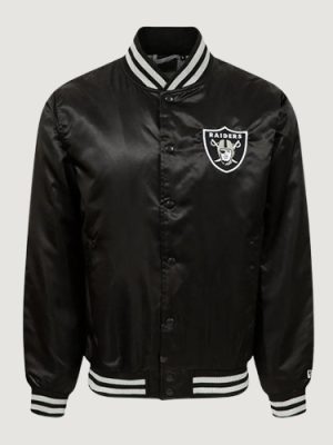 Men’s Wordmark Las Vegas Raiders Satin Black Jacket