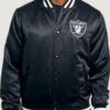 Men’s Wordmark Las Vegas Raiders Satin Black Jacket - Image 2