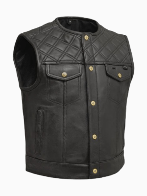 Men’s Shell Shock Motorcycle Leather Vest