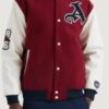 Men’s Maroon and White Arsenal Varsity Jacket