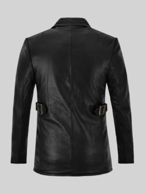 Men’s Until Death Black Leather Blazer