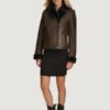 Woman’s Oaklynn Brown Faux Shearling Moto
