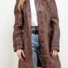 Women’s 80’s Vintage Brown Leather Coat