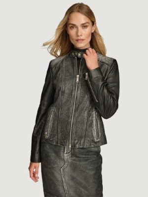 Women’s Alora Combo Black Racer Jacket