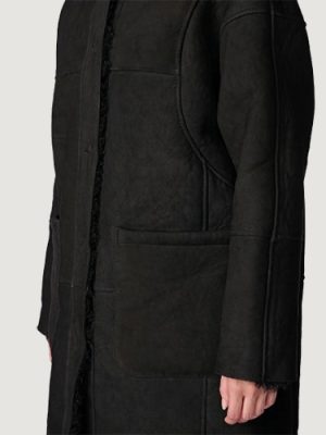 Women’s Bethanny Reversible Black Suede Fur Coat